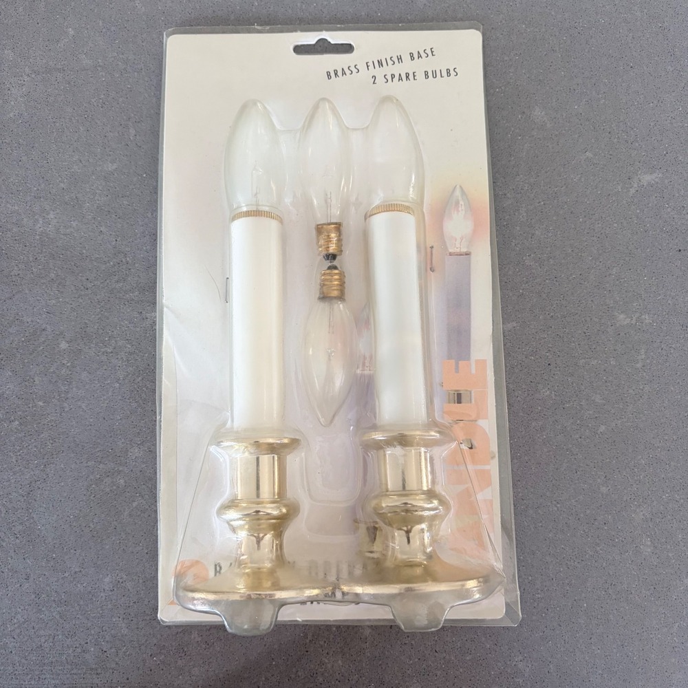 Seasonal Specialties‎ Battery Operated Candle Lamps Brass Finish Set of 2 T73283